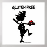 Gluten-Free Whimsy Silhouette Design Poster