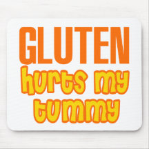 Gluten Hurts My Tummy Mouse Pads