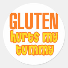 Gluten Hurts My Tummy Sticker