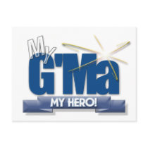 G'Ma My Hero! Great gifts for Grand Mothers! Postcards