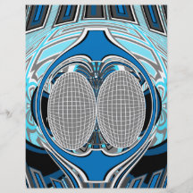 Gnarly white and blue superfly personalised flyer