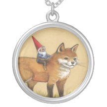 Gnome and Fox Necklace
