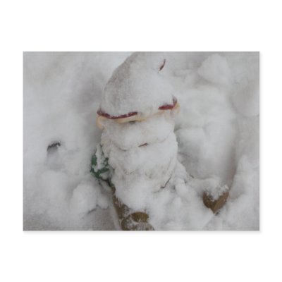Gnome in Snow. Post Cards by b0kch0y