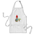 gnome leaning on mushroom aprons