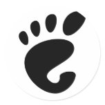 Gnome - Linux - OSS FSF  stickers
