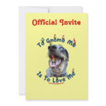 Gnome Me Love Me Dog invitations