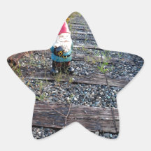 Gnome Tracks Star Sticker