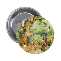 Gnomes, Elves and Fairies in the Magical Forest Pins