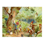 Gnomes, Elves and Fairies in the Magical Forest Postcard