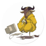GNU Meditation Levitation Sticker