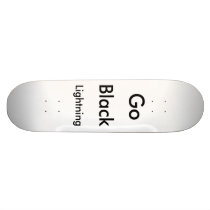 Go , Black, Lightning Skateboard Deck