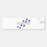 go, dogs! go! with blue paw prints bumper stickers