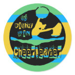 Go Fight Win Cheerleader Sticker