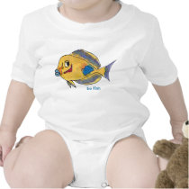 Go Fish Cartoon Fish Cute Onesie Shirts