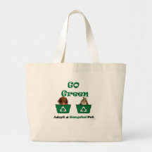 go green adopt a recycled pet canvas bags