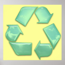 Go Green and Recycle Poster Print