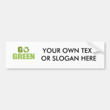 Go Green Bumper Sticker