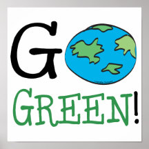 Go Green Earth Day Posters