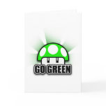 Go Green Eco Friendly Nature Mushroom cards