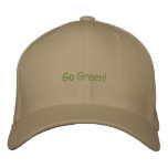 Go Green! embroidered hats