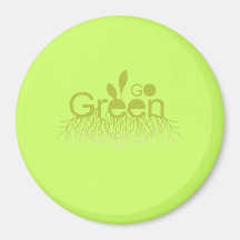 GO GREEN - FRIDGE MAGNETS