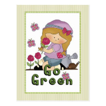 Go Green Garden Postcard