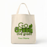 Go Green Grocery Tote Canvas Bags