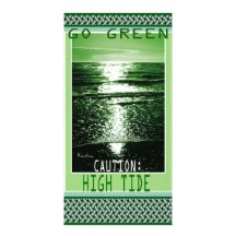 "GO GREEN - HIGH TIDE" ART PICTURE CARD