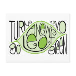 Go Green Leaf Postcard