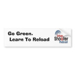 Go Green.  Learn To Reload Bumper Sticker bumper stickers