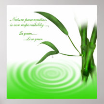 Go Green Live Green Poster Print
