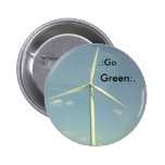 :Go, Green:. Pinback Button