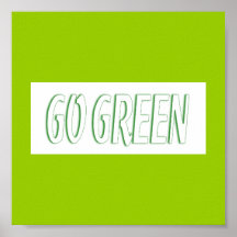Go Green Poster