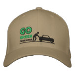Go green push cars embroidered hats