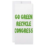Go Green Recycle Congress rack cards