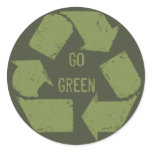 Go Green Recycle Logo stickers