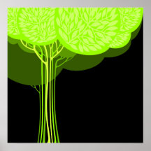 Go Green Recycle Tree Posters