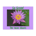 Go Green! The future blooms postcards