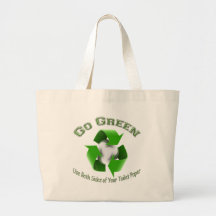 Go Green-Use both sides..... Tote Bag