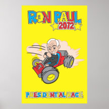 Go Kart Ron Paul Presidential Race 2012 Poster