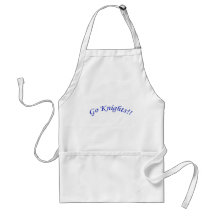 Go Knights! Curved Blue Text Apron