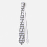 Go Knights! Curved Blue Text Silver Tie