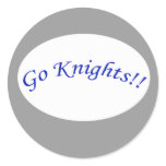 Go Knights! Curved Blue Text stickers