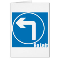 go left greeting card