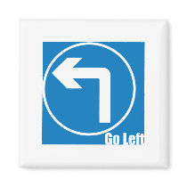 go left - Customised magnets
