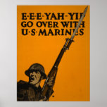 Go Over With U.S. Marines Posters