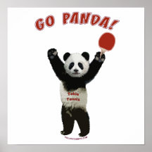 Go Panda Ping Pong Posters