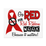 Go Red For Red Ribbon Week postcards