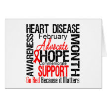 Go Red It Matters - Heart Disease Awareness Month Greeting Cards