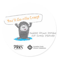 Go-rilla Crazy! Round Stickers